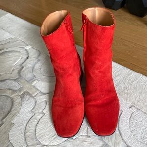Maguire red suede boots